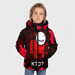 Куртка зимняя для мальчика AMONG US - Точно не я, цвет: 3D-красный — фото 2