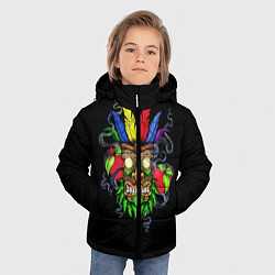 Куртка зимняя для мальчика MASK, цвет: 3D-черный — фото 2