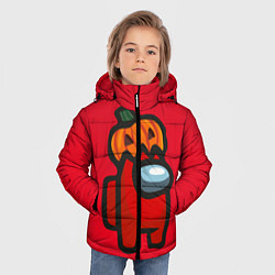Куртка зимняя для мальчика HALLOWEEN IS AMONG US, цвет: 3D-светло-серый — фото 2