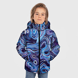 Куртка зимняя для мальчика Синие линии, цвет: 3D-красный — фото 2