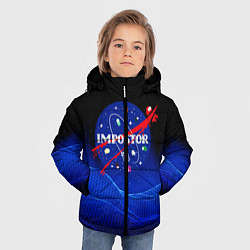 Куртка зимняя для мальчика IMPOSTOR NASA, цвет: 3D-черный — фото 2