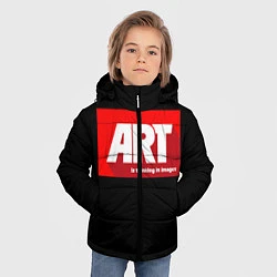Куртка зимняя для мальчика Art red, цвет: 3D-черный — фото 2