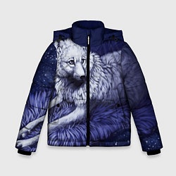 Куртка зимняя для мальчика Белый Волк, цвет: 3D-черный