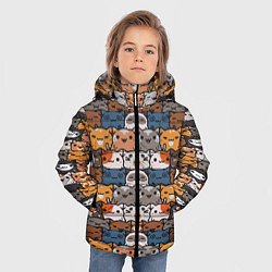Куртка зимняя для мальчика Котейки, цвет: 3D-черный — фото 2