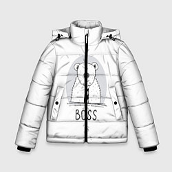 Куртка зимняя для мальчика Boss, цвет: 3D-черный