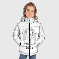 Куртка зимняя для мальчика Boss, цвет: 3D-черный — фото 2