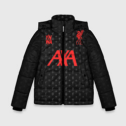 Куртка зимняя для мальчика LIVERPOOL разминочная 2021, цвет: 3D-черный