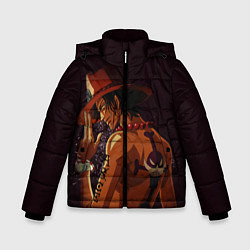 Куртка зимняя для мальчика One Piece Портгас Д Эйс, цвет: 3D-красный