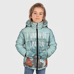 Куртка зимняя для мальчика I wanna be like you, цвет: 3D-черный — фото 2