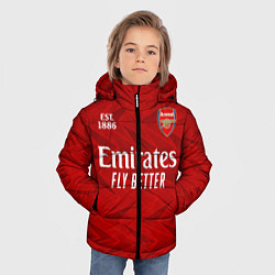 Куртка зимняя для мальчика ARSENAL 2021 - ДОМАШНЯЯ, цвет: 3D-черный — фото 2