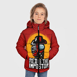 Куртка зимняя для мальчика Red Is The Impostor, цвет: 3D-черный — фото 2