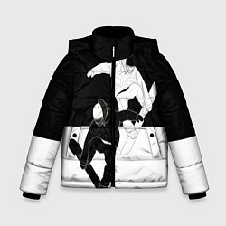 Куртка зимняя для мальчика Сноубордисты, цвет: 3D-черный