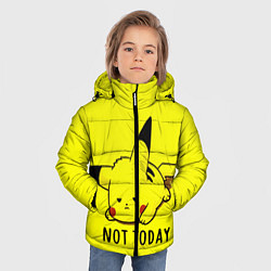 Куртка зимняя для мальчика Пикачу лень, цвет: 3D-черный — фото 2