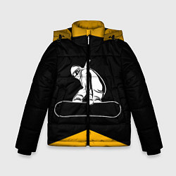 Куртка зимняя для мальчика Сноубордист, цвет: 3D-черный