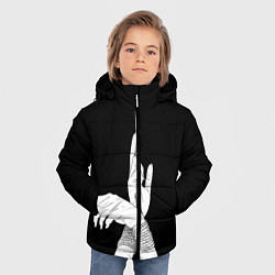 Куртка зимняя для мальчика Связанные руки эстетика, цвет: 3D-черный — фото 2