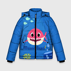 Куртка зимняя для мальчика Mummy shark, цвет: 3D-черный