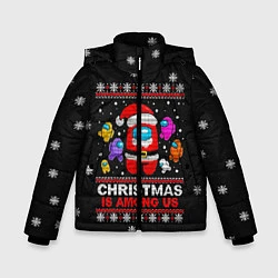 Куртка зимняя для мальчика Among Us Рождество, цвет: 3D-черный