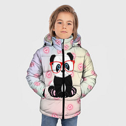 Куртка зимняя для мальчика Милая пандочка, цвет: 3D-черный — фото 2