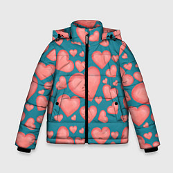 Куртка зимняя для мальчика Любовь, цвет: 3D-черный
