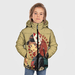 Куртка зимняя для мальчика Tanjiro Kamado, цвет: 3D-черный — фото 2