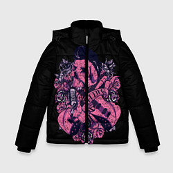 Куртка зимняя для мальчика Король рок н ролла, цвет: 3D-черный