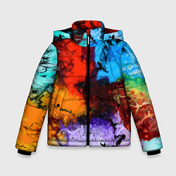 Куртка зимняя для мальчика Импрессия, цвет: 3D-черный