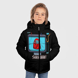 Куртка зимняя для мальчика Among Us SHHHHHH, цвет: 3D-черный — фото 2