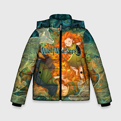 Куртка зимняя для мальчика Легенда о волках, цвет: 3D-красный
