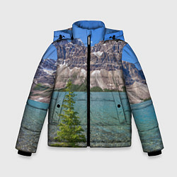 Куртка зимняя для мальчика Горное озеро, цвет: 3D-черный