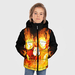 Куртка зимняя для мальчика Череп, цвет: 3D-светло-серый — фото 2