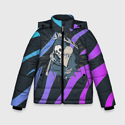 Куртка зимняя для мальчика Skate or die art, цвет: 3D-светло-серый