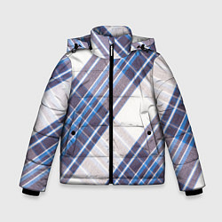 Куртка зимняя для мальчика Шотландка Z, цвет: 3D-черный