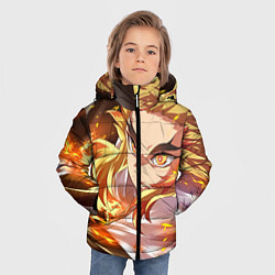 Куртка зимняя для мальчика Клинок Рассекающий Демонов, цвет: 3D-черный — фото 2