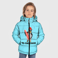 Куртка зимняя для мальчика Что смотришь?, цвет: 3D-черный — фото 2