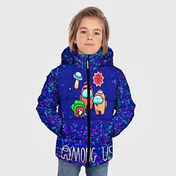 Куртка зимняя для мальчика Among Us Конфетти, цвет: 3D-черный — фото 2