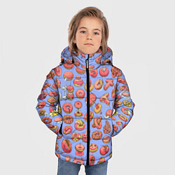 Куртка зимняя для мальчика Сладости, цвет: 3D-черный — фото 2