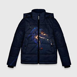Куртка зимняя для мальчика Космонавт, цвет: 3D-светло-серый