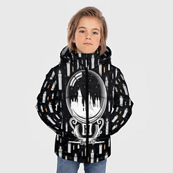 Куртка зимняя для мальчика Hogwarts, цвет: 3D-светло-серый — фото 2