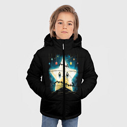 Куртка зимняя для мальчика Новогодняя звезда, цвет: 3D-черный — фото 2
