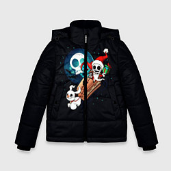 Куртка зимняя для мальчика Дух Рождества, цвет: 3D-черный