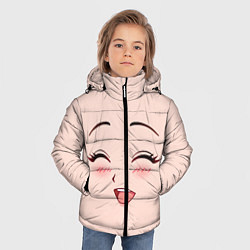 Куртка зимняя для мальчика Сonfused anime face, цвет: 3D-светло-серый — фото 2