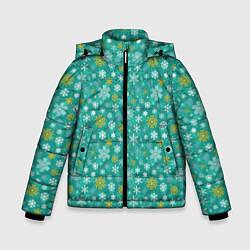 Куртка зимняя для мальчика Снежинки, цвет: 3D-светло-серый