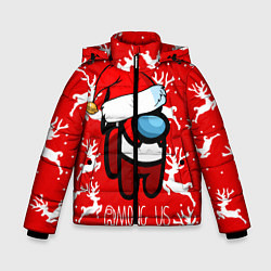 Куртка зимняя для мальчика Новый Год Среди Нас!, цвет: 3D-черный
