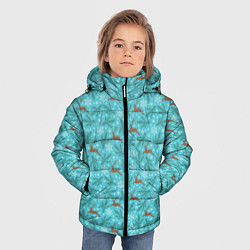 Куртка зимняя для мальчика Новогодние Олени, цвет: 3D-черный — фото 2
