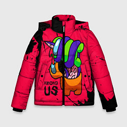 Зимняя куртка для мальчика AMONG US - ORANGE & GREEN