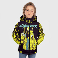 Куртка зимняя для мальчика CyberPunk 2077, цвет: 3D-черный — фото 2