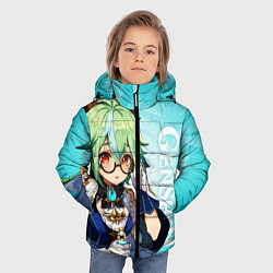 Куртка зимняя для мальчика GENSHIN IMPACT, САХАРОЗА, цвет: 3D-светло-серый — фото 2