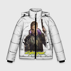 Куртка зимняя для мальчика Киберпанк 2077, цвет: 3D-черный