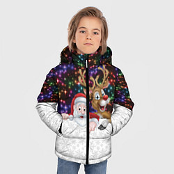 Куртка зимняя для мальчика Новый Год, цвет: 3D-красный — фото 2