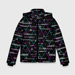 Куртка зимняя для мальчика Futuristic Argyle, цвет: 3D-красный